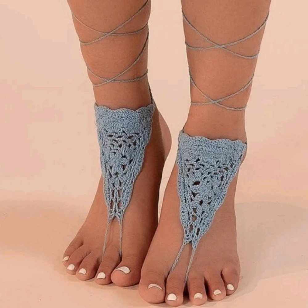 🍉5 for $25* Crochet Boho Barefoot Sandals